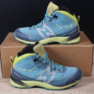 Garmont Hiking Boots Womens Size 6.5 Blue Yellow ADD Goretex Trail Outdoor